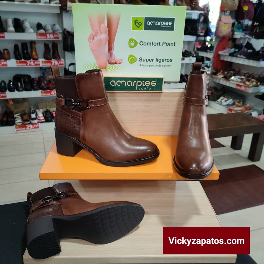 Botín de Vestir con Tacón Ancho Medio AMARPIES DA55 Nueva Colección Otoño Invierno  Madrid