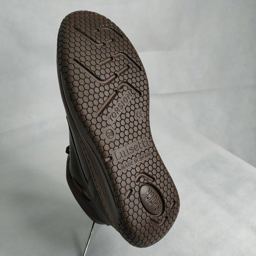 Botín Confort Hombre LUISETTÍ 39905 Piel Napa Café – Memory Foam y Máximo Agarre