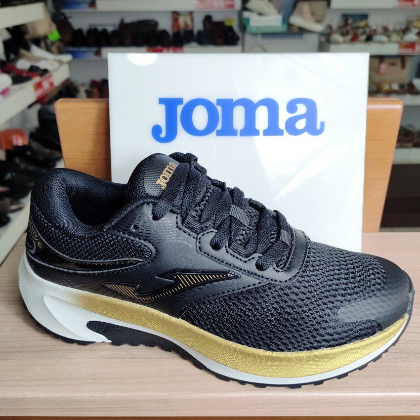Joma Active Lady 2501 – Zapatilla de running de mujer en negro y oro   VICKY Zapatos