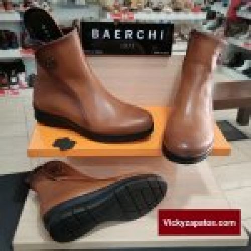 Botín Casual En Piel BAERCHI WOMAN 54073 Ancho Especial Otoño Invierno 23 Madrid