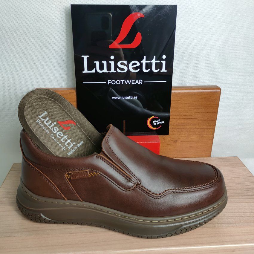 Mocasín Confort Hombre LUISETTÍ 39900 Piel Napa Coñac – Memory Foam