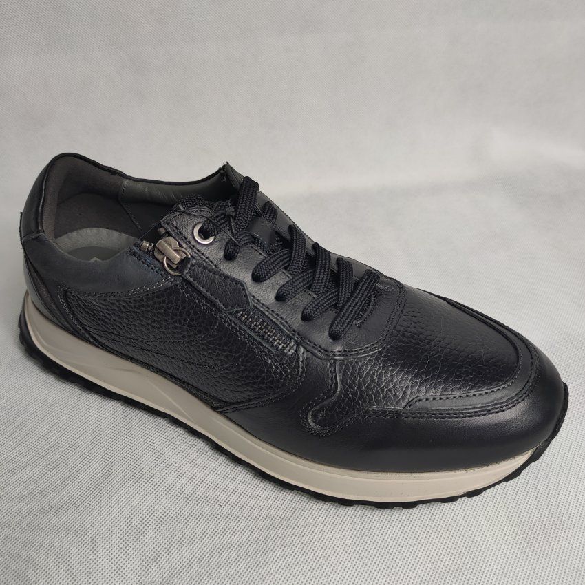 Deportivo Casual Hombre BAERCHI 7041 Piel Marrón y Negro con Cremallera