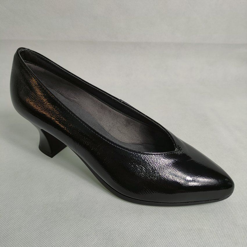 Salón Confort Mujer PITILLOS 11681 Charol Negro – Tacón Medio