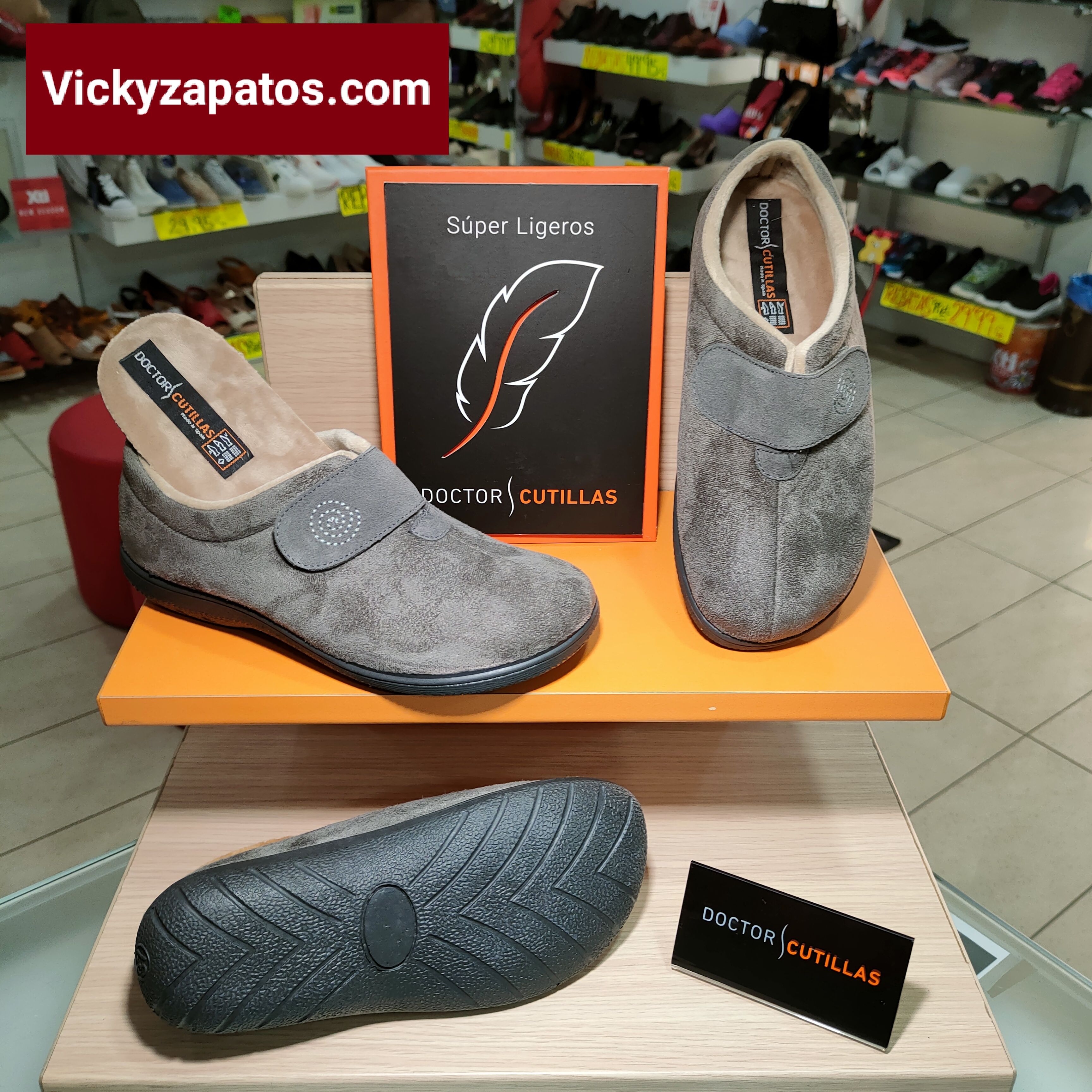 DOCTOR CUTILLAS 29467 Zapatilla Casa de Velcro Especial Con Plantilla Extraíble en España | Calzados VICKY