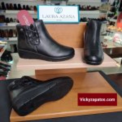 Botín Casual en Piel LAURA AZAÑA 26831 Nueva Colección Otoño Invierno Hecho en España
