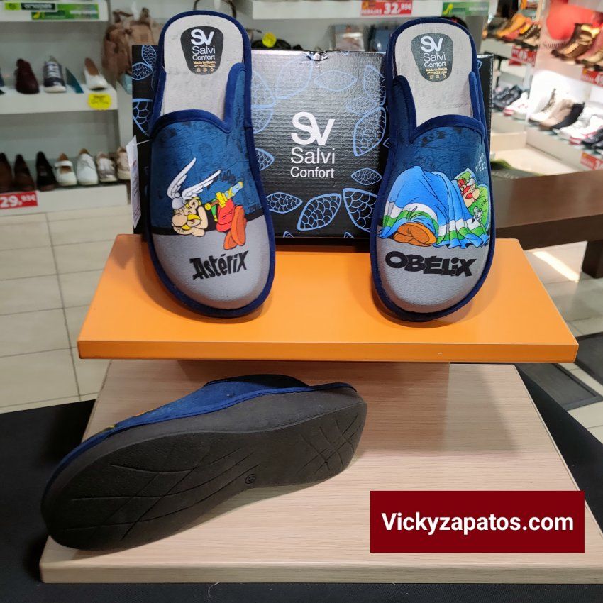 Zapatillas con Licencia de Asterix & Obelix Con Plantilla Extraíble SALVI T400 HECHAS EN ESPAÑA COSLADA