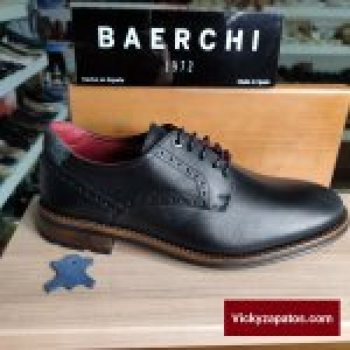 Zapato Oxford en Piel BAERCHI 4550 ZED HECHOS EN ESPAÑA Calidad y Confort Otoño Invierno