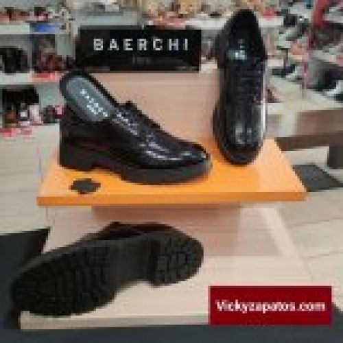 Zapato Blucher en Piel Charol Grabada BAERCHI 52250 HECHOS EN ESPAÑA Madrid