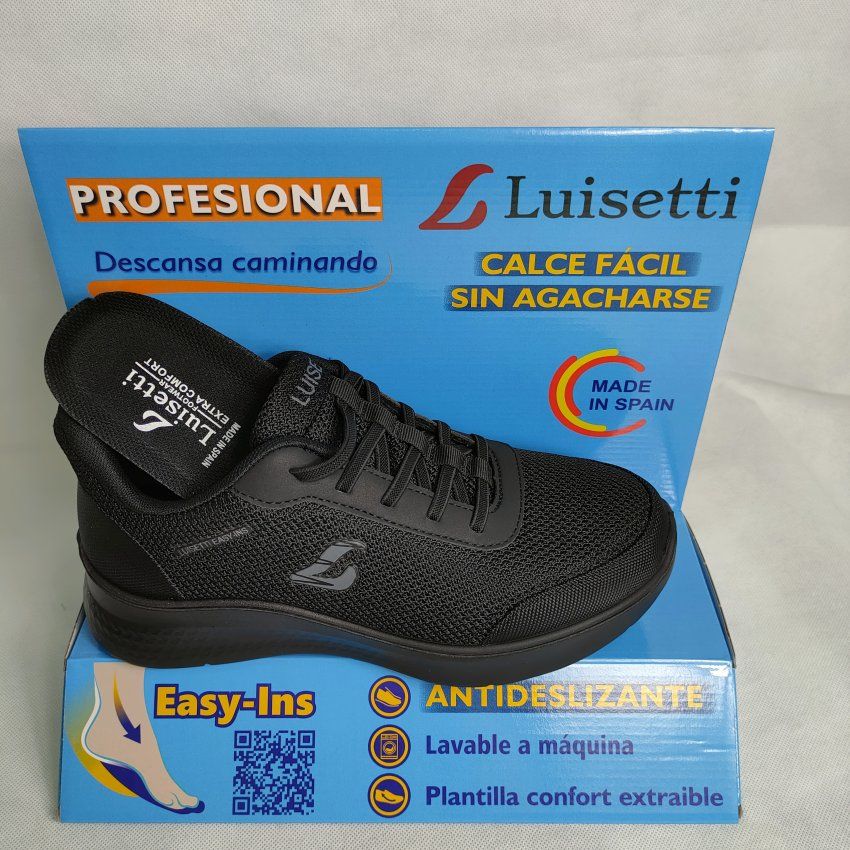 Deportiva Profesional Hombre LUISETTÍ 39810ST EASY – Calce Fácil y Cordones Elásticos