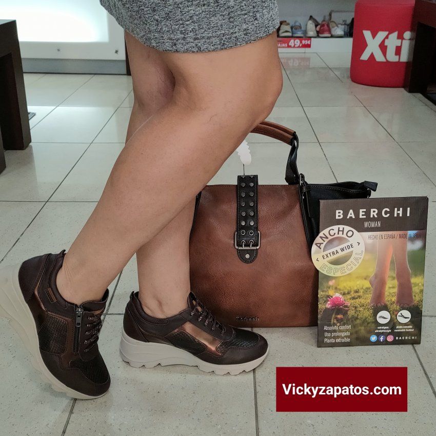 Deportivo de Cordón Casual En Piel BAERCHI WOMAN 60400 Hecho en España Otoño Invierno 22 Coslada