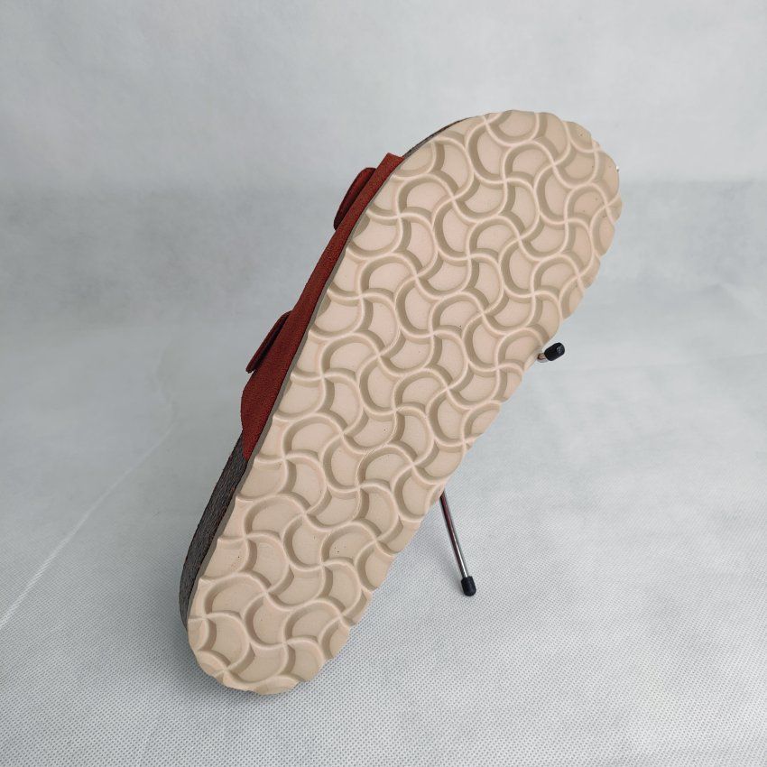 Sandalia BIO Mujer AUTENTI Serraje Teja Dos Hebillas – Planta Anatómica Corcho Natural