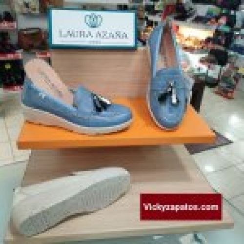Mocasín en Piel Grabada LAURA AZAÑA 26818 Hechos en España Primavera Verano 24 Coslada