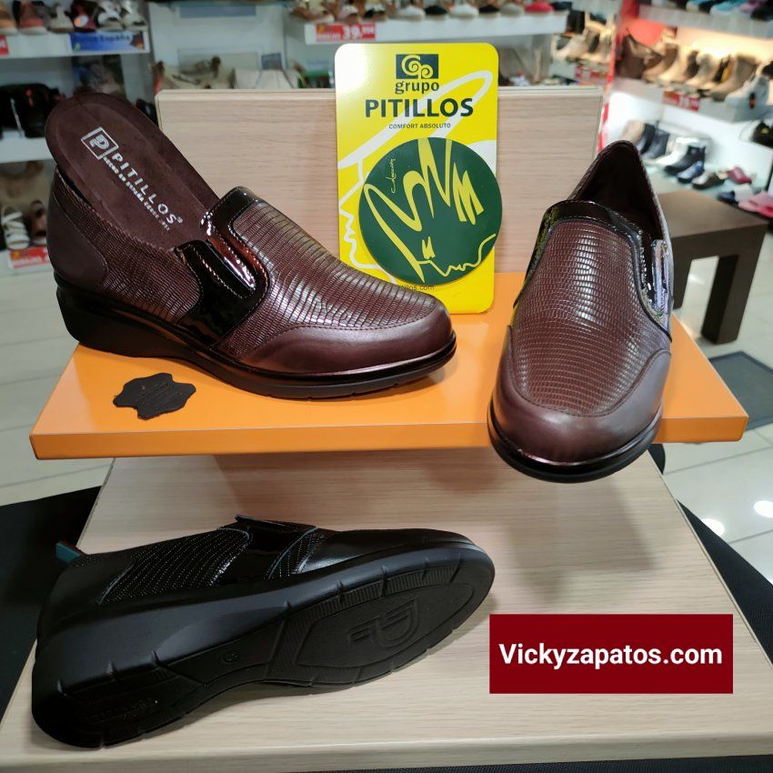 Mocasín de Cuña y Plantilla Extraíble PITILLOS 5313 Nueva Temporada Otoño Invierno  Madrid