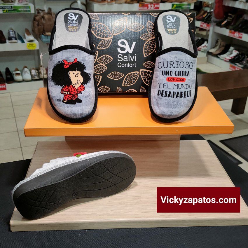 Zapatillas con licencia de MAFALDA Con Plantilla Extraíble SALVI T492 HECHAS EN ESPAÑA  Coslada