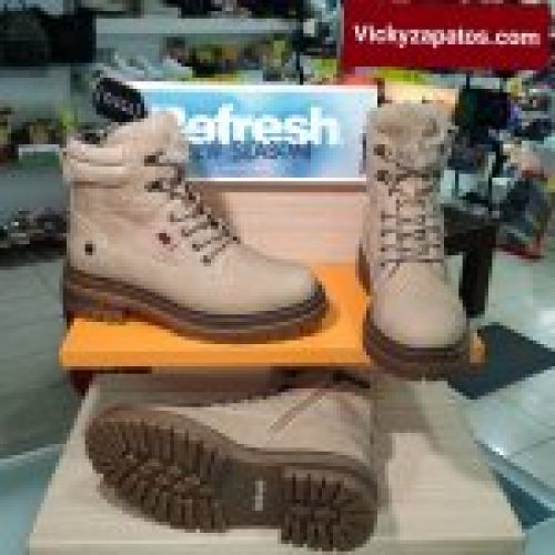 Botín Casual Vegano Tipo Montaña de Cordón REFRESH 78984 Nueva Colección Otoño Invierno 21 en Madrid