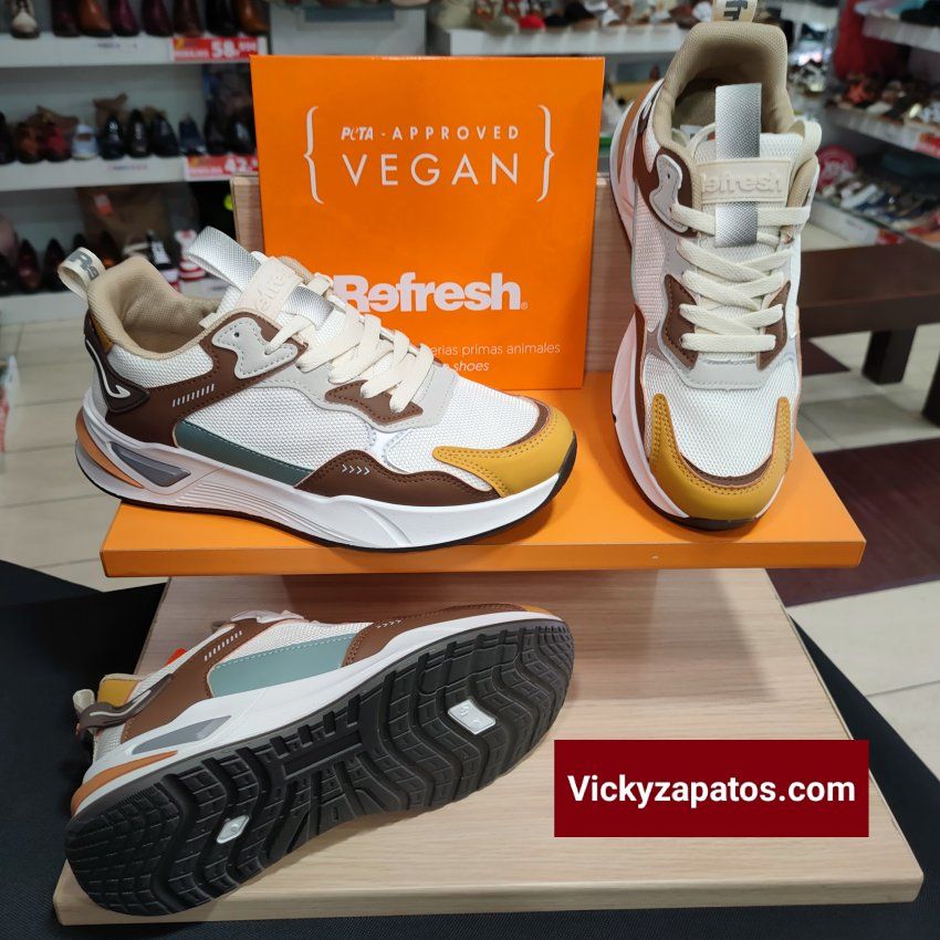 Deportivo Casual Vegano REFRESH 171610 Marca España Moda y Confort Primavera Verano 24