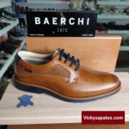 Zapato Cordón en Piel BAERCHI 5450 HECHOS EN ESPAÑA Calidad y Confort Primavera 24