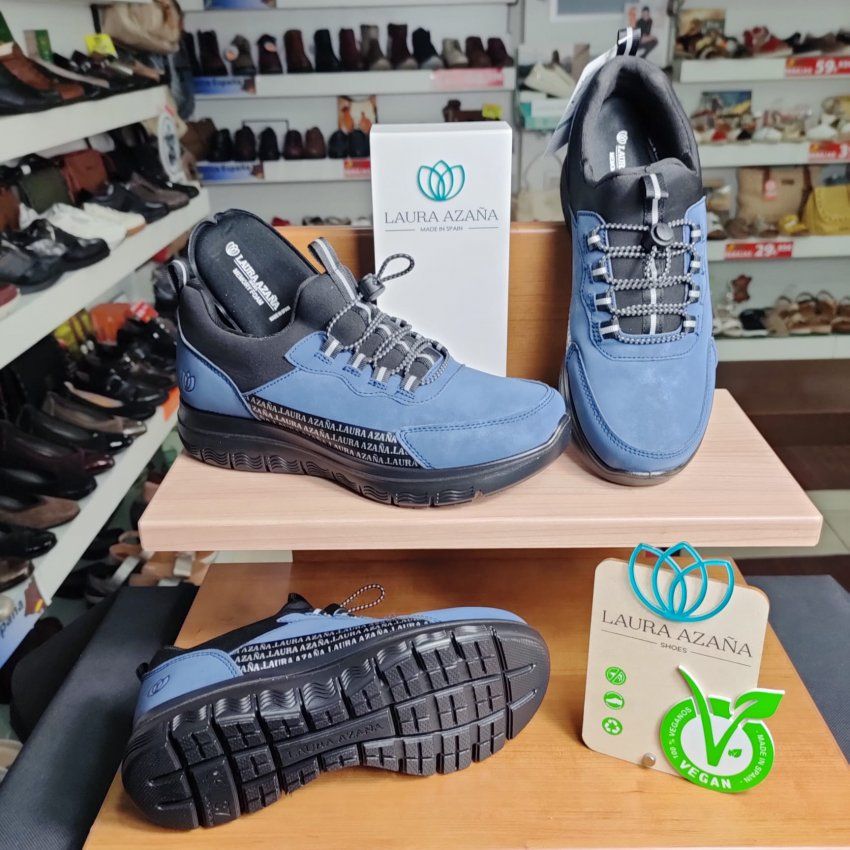 Laura Azaña 26610 – Deportivo casual vegano con cordón elástico y piso antideslizante   VICKY Zapatos