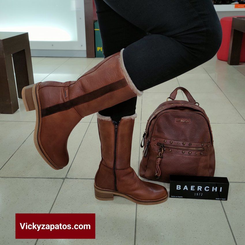 Bota Casual de Piel Engrasada BAERCHI 60302 ZEBRA Hechos en España Moda Otoño Invierno 23
