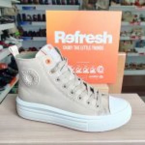 Refresh 172284 – Botín deportivo casual de mujer en beige con plataforma y memory foam   VICKY Zapatos