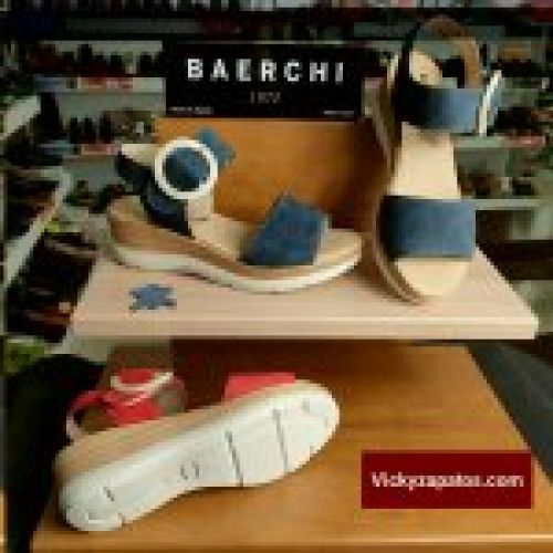 Sandalia de Piel con Velcro Ajustable BAERCHI WOMAN 40200 Hecho en España