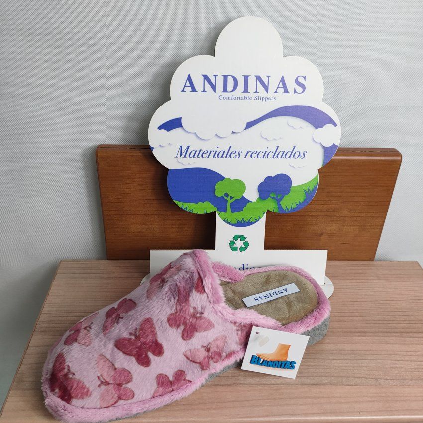 Zapatilla Mujer ANDINAS 417 WONDER Malva con Grabado de Mariposas
