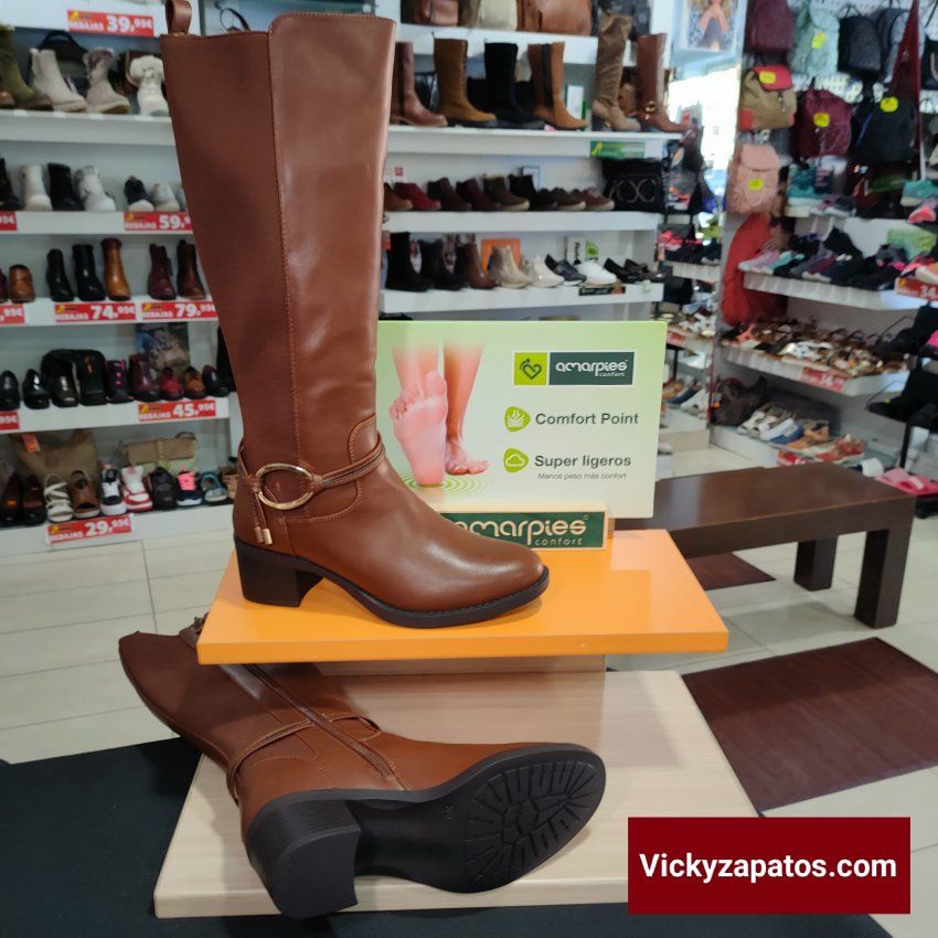 Bota de Vestir con Tacón Ancho Medio AMARPIES DA59 Nueva Colección Otoño Invierno Madrid