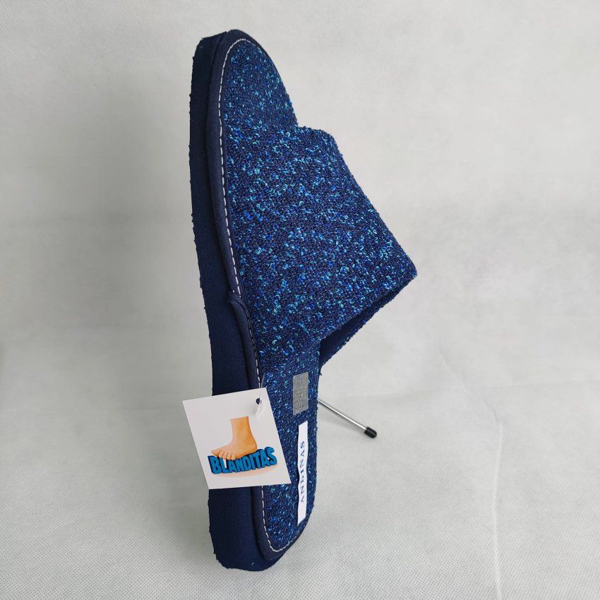 Zapatillas de Casa Hombre ANDINAS Pala Abierta Marino – Ultraligeras Hechas en España