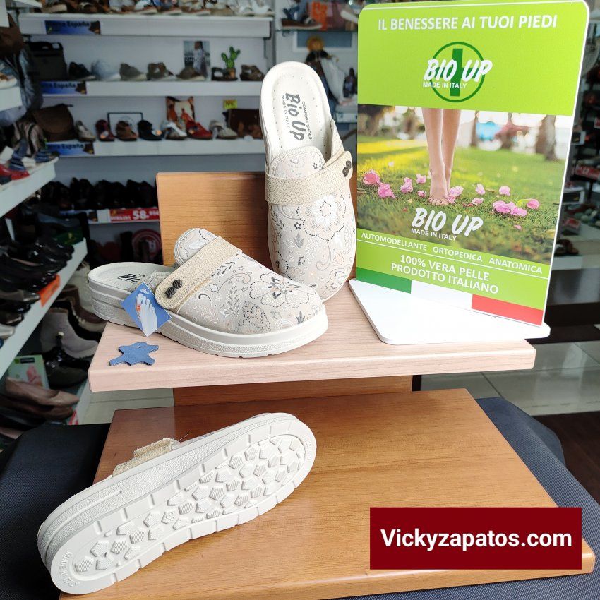 Zueco en Piel y Licra Especial Pies Delicados BIO UP 23738 Ya en Calzados VICKY Coslada