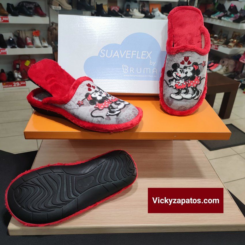 Zapatilla Confort Micky Besos con Plantilla Extraíble SUAVEFLEX BY BRUMA HECHAS EN ESPAÑA  Coslada