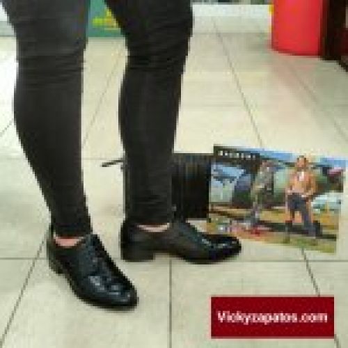 Zapato de Cordón con Tacón Bajo de Vestir en Piel BAERCHI WOMAN 52800 Hecho en España Coslada