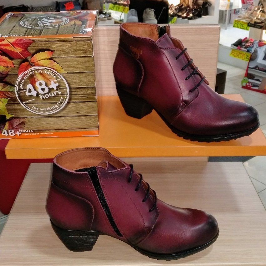 Botín ce Tacón con Cordones y Cremallera Nueva Colección Otoño Invierno 2020 48 HORAS