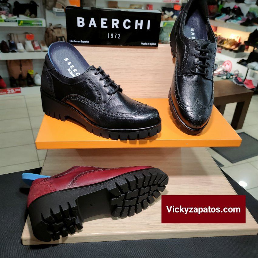 Zapato Oxford de Piel BAERCHI 60100 AZOR Todo Moda Otoño Invierno 22 Hecho en España Corredor del Henares
