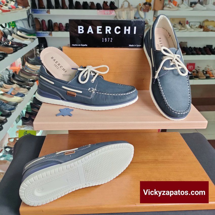 Zapato Náutico en Piel BAERCHI 3100 HECHOS EN ESPAÑA Calidad y Confort Primavera 24