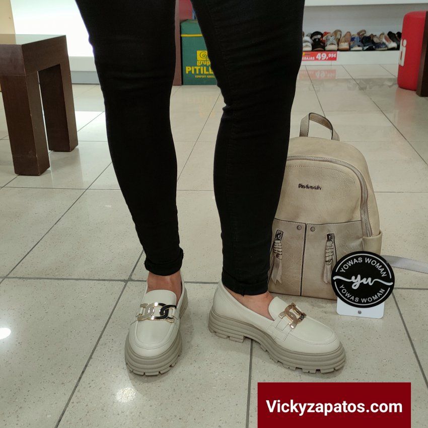Zapato Mocasín en Piel Grabada YOWAS WOMAN S1016 HECHOS EN ESPAÑA