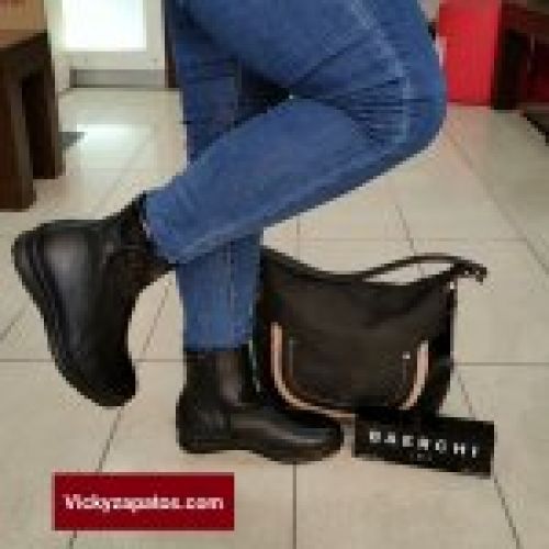 Botín Casual En Piel BAERCHI WOMAN 54073 Ancho Especial Otoño Invierno 23 Coslada