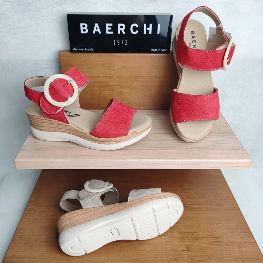 Sandalia de Piel con Velcro Ajustable BAERCHI WOMAN 40200 BOTICELI – Hecha en España