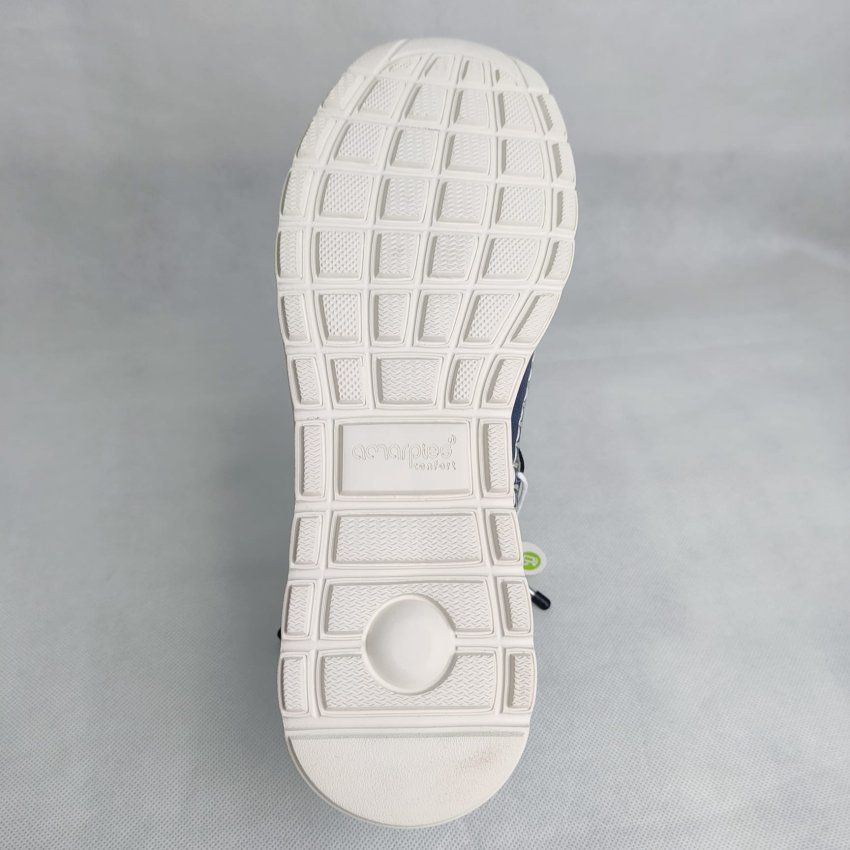 Merceditas Casual Vegana AMARPIES Blanco y Jeans con Plantilla Memory Sponge