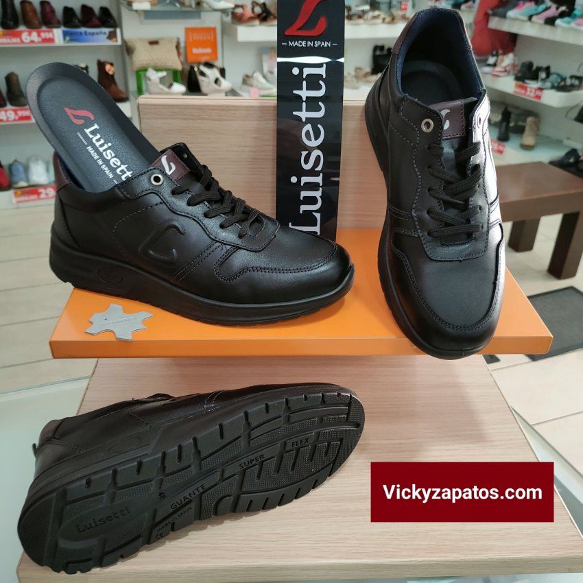 Zapato Casual con Cordón en Piel LUISETTÍ 36201 Otoño Invierno 23 Hecho en España