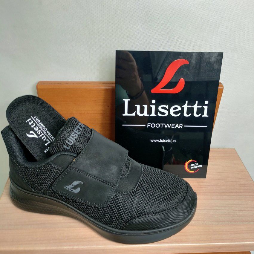 Deportiva Profesional Hombre LUISETTÍ 39812ST – Velcro, Calce Amplio y Ultraligera
