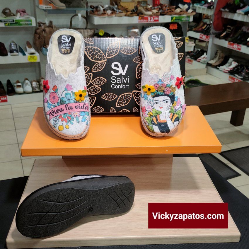 Zapatillas con Licencia de FRIDA Plantilla Extraíble SALVI T475 HECHAS EN ESPAÑA Madrid