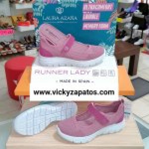 Deportiva Casual Merceditas con Memory Foam LAURA AZAÑA LA24507 HECHAS EN ESPAÑA