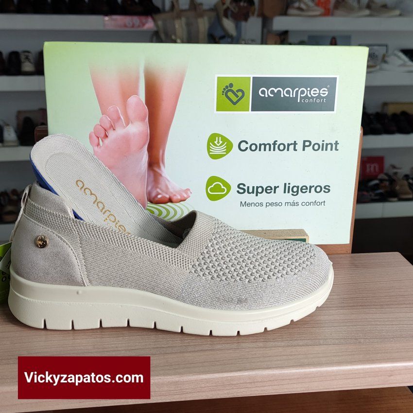 Mocasín en Licra Calada AMARPIES 28396 MARCA ESPAÑA Primavera Verano