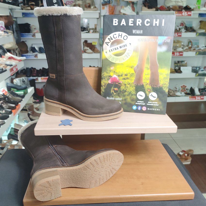 Bota Casual en Piel Nobuk BAERCHI 60302 ZEBRA en Marrón y Kakí | VICKYZAPATOS