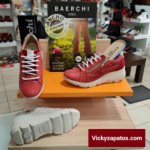 Deportivo de Cordón Casual En Piel BAERCHI WOMAN 61200 Hecho en España Primavera Verano 22