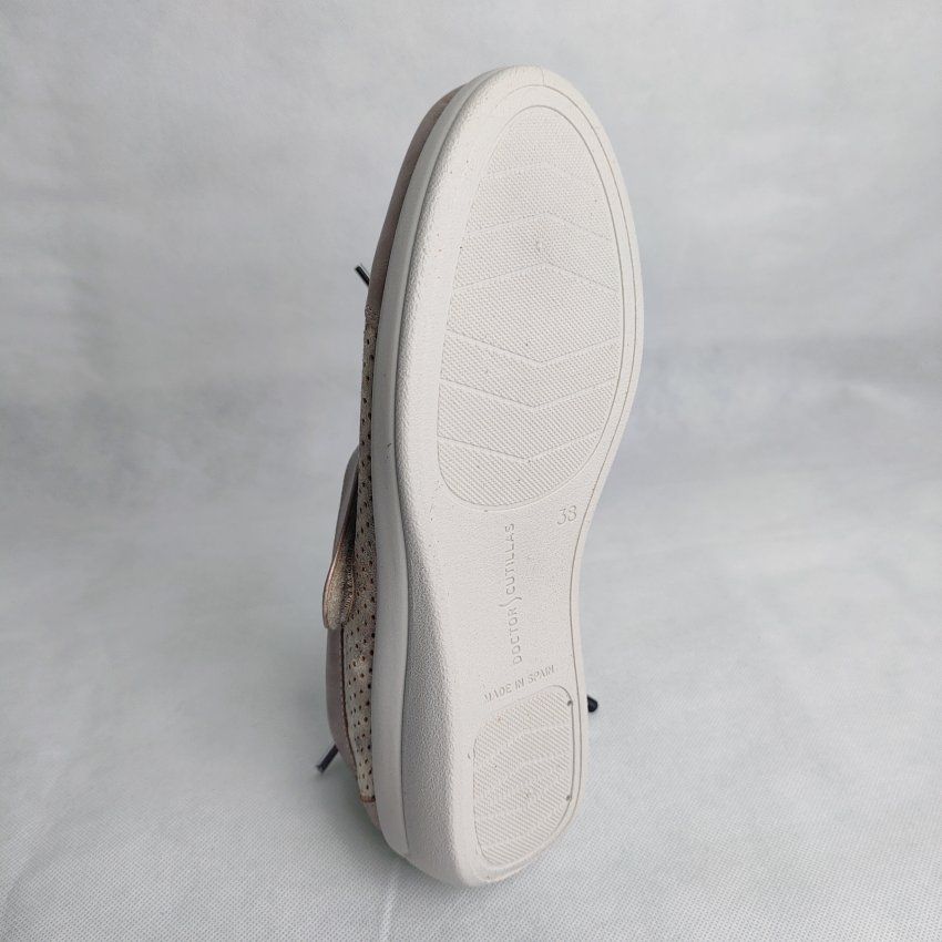 Mocasín Confort Mujer DOCTOR CUTILLAS 43646 Piel y Licra Picada Dorado – Memory Foam Ultra Light