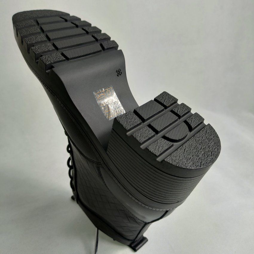 Botín Casual Mujer MANLISA 2180 Piel Negra con Tacón Medio y Plataforma