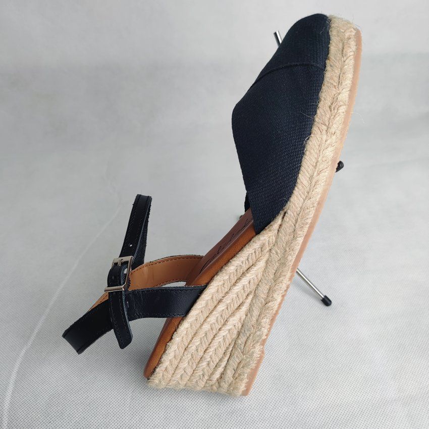 Alpargata Yute Mujer TORRES 5004 Cuña Lino Piel y Textil – Planta Gel Hechas en España