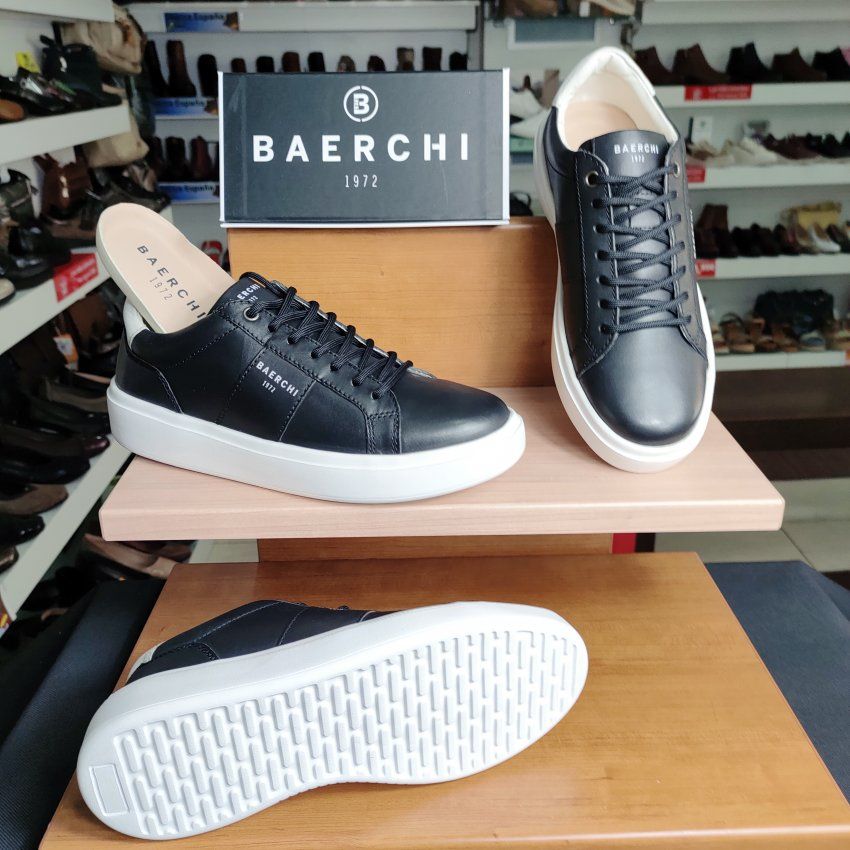 Baerchi 9102 – Deportivo casual de piel en negro con plantilla Memory Foam   Vicky Zapatos