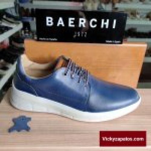 Zapato Casual con Cordón en Piel BAERCHI 1400S Primavera Verano 24 Hecho en España